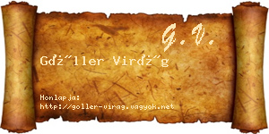 Göller Virág névjegykártya