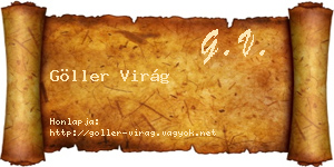Göller Virág névjegykártya